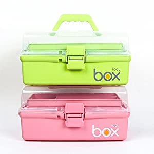 VDNSIThree-LayerMultipurposeToolsStorageBoxOrganizerPlasticStorageBoxPortableHan