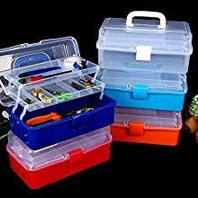 VDNSIThree-LayerMultipurposeToolsStorageBoxOrganizerPlasticStorageBoxPortableHan
