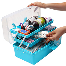 VDNSIThree-LayerMultipurposeToolsStorageBoxOrganizerPlasticStorageBoxPortableHan
