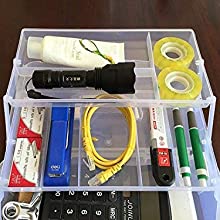 VDNSIThree-LayerMultipurposeToolsStorageBoxOrganizerPlasticStorageBoxPortableHan