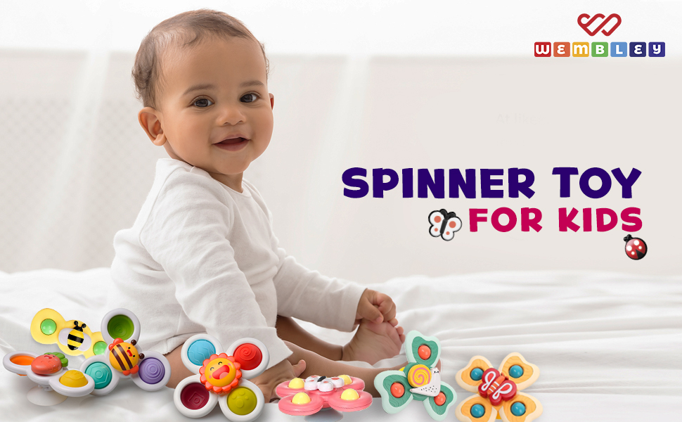 WembleyBabyBathToys3PCSSpinnerToyforBabySpinnersforBabyToddlersBoysGirlsWaterpro