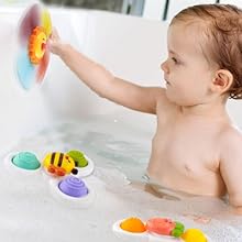 WembleyBabyBathToys3PCSSpinnerToyforBabySpinnersforBabyToddlersBoysGirlsWaterpro