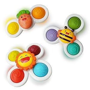 WembleyBabyBathToys3PCSSpinnerToyforBabySpinnersforBabyToddlersBoysGirlsWaterpro