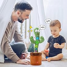 WembleyToysTalkingCactusForKidsDancingCactusToysCanSingWriggleSingingRecordingRe