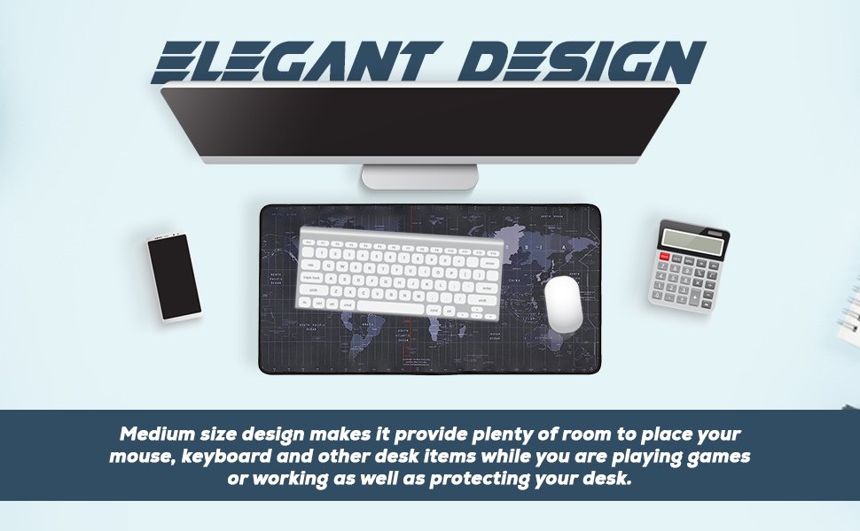 ZWEELAY-70-x-30-Anti-Slip-Extended-World-Map-Desk-Mat-Gaming-Rubber-Base-Stitche