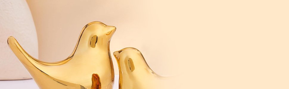 amazon-basics-Ceramic-Golden-Blessing-Birds-Figurine-for-Home-Decor-Living-Room-