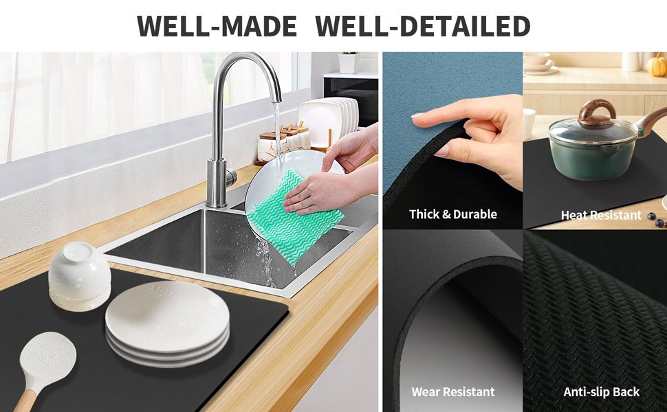 upsimples-60x40-cm-Dish-Drying-Mat-Big-Pro-Drying-Mat-with-Non-Slip-Rubber-Backe